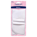 Shoulder Pads Covered Set-In - 3 White