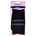 Shoulder Pads Covered Set-In - 4 Black