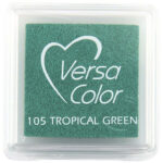 Tsukineko Versacolour Small Stamp Pad - Tropical Green (105)