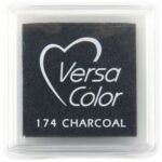 Tsukineko Versacolour Small Stamp Pad - Charcoal (174)