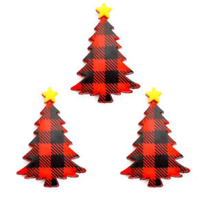 Red Plaid Trees Singles