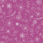 Maywood Studio Kimberbell Basics - Swirl Floral - Violet Red