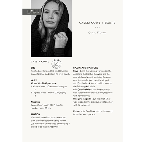 Cassia Cowl Beanie - Alpaca Haze and Alpaca Wool - Image 3