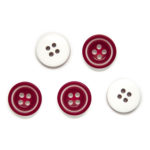 Layered Button on White - 16L, Black