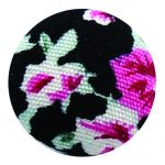 Fabric Covered Floral - Cotton - 15L, Black