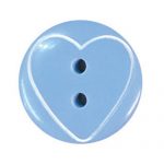 Novelty Heart Print  - Plastic - 15L, Baby Blue