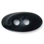 Oval Button  - Plastic - 40L, Blackk