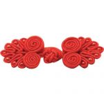 Oriental Clasp Chinese - Sateen - Red