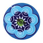 Tribal Floral Print  - Wood - 40L (25.5mm), Mid Blue
