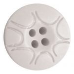Wavy Laser Button  - Acrylic - 20L, White