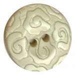Ripples Laser Button  - Acrylic - 18L, White