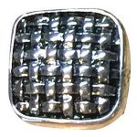 Metal Grid Button  - Metal - 24L, Gold