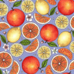 Maywood Studio Fancy Fruit - Blue Citrus