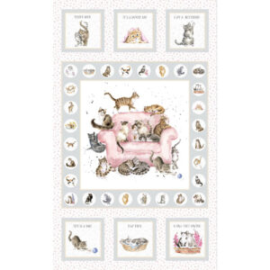Maywood Studio Whiskers & Paws Cats Panel