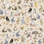 Maywood Studio Whiskers & Paws - Directional - Cats/Cream