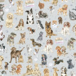 Maywood Studio Whiskers & Paws - Directional - Dogs/Grey