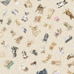 Maywood Studio Whiskers & Paws - Tossed - Dogs/Cream