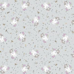Maywood Studio Whiskers & Paws - Tiny Flowers - Cats/Grey