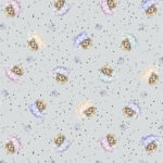 Maywood Studio Whiskers & Paws - Tiny Flowers - Dogs/Grey