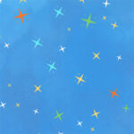 Maywood Studio Space Monsters - Stars - Medium Blue/Multi