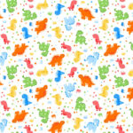 Maywood Studio Playtime Flannel - Dinosaurs - White