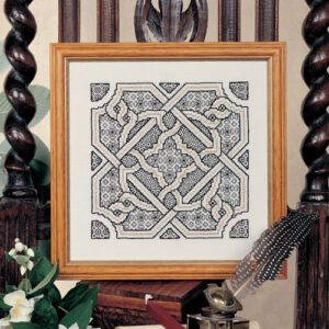 Mary Hickmott Blackwork Knot Garden Chart 18x18cm
