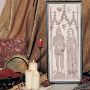Mary Hickmott Blackwork Knight & Lady Chart 25x62cm