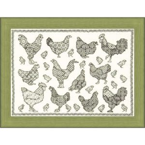 Mary Hickmott Blackwork Chicken Sampler