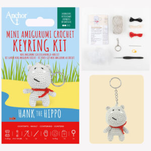 Anchor Mini Amigurumi Key Ring - Hank the Hippo