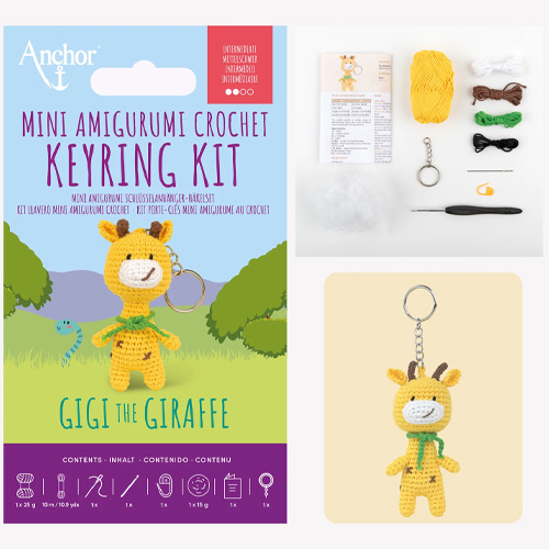 Anchor Mini Amigurumi Key Ring - Gigi the Giraffe