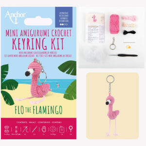 Anchor Mini Amigurumi Key Ring - Flo the Flamingo