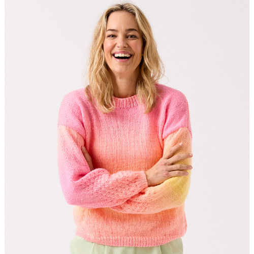 Jewelspun Ombre #10838 - Sleeve Appeal Sweater - Image 3
