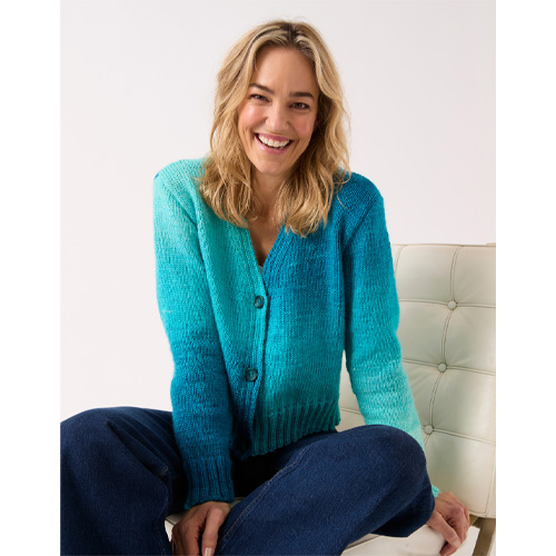 Jewelspun Ombre #10840 - V Nice V Neck Cardigan