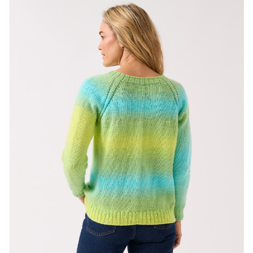 Jewelspun Ombre #10841 - Round the Raglan Sweater - Image 3