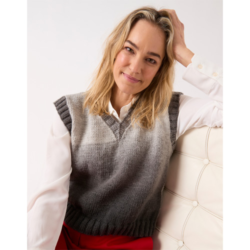 Jewelspun Ombre #10844 - Vest In Show Pullover - Image 2