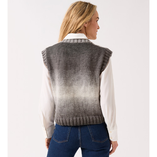 Jewelspun Ombre #10844 - Vest In Show Pullover - Image 3