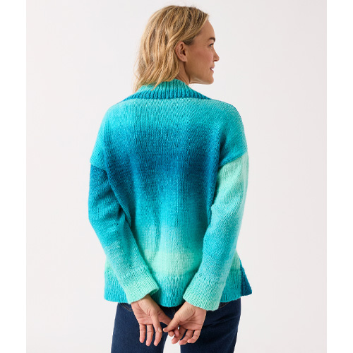 Jewelspun Ombre #10845 - Truly Madly Deep V Sweater - Image 3