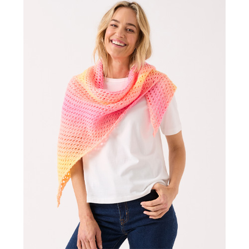 Jewelspun Ombre #10849 - Crochet Shawl In One - Image 2