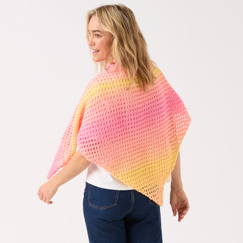 Jewelspun Ombre #10849 - Crochet Shawl In One - Image 3