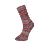 Socks Yarn - Variegated - Grey-Red-Purple (160-02)