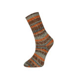 Socks Yarn - Variegated - Brown-Orange-Grey (160-03)