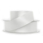 Berisfords Double Faced Satin Ribbon - 35mm - 003 - White