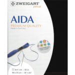Zweigart Aida 16ct Precut - 720 Black