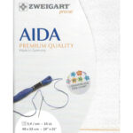 Zweigart Aida 14ct Precut - 011 Iridescent White