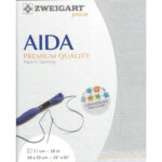 Zweigart Aida 18ct Precut - 705 Pearl Grey