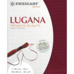 Zweigart Lugana 25ct Precut - 906 Victorian Red