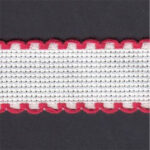 Zweigart Aida Band 14ct/25mm - 5m - 25mm, 19 White/Red
