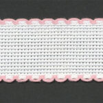 Zweigart Aida Band 14ct/30mm - 5m - 14 White/Pink
