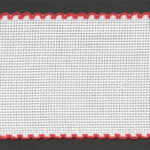Zweigart Aida Band 14ct/80mm - 5m - 80mm, 19 White/Red