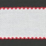 Zweigart Aida Band 14ct/50mm - 5m - 19 White/Red